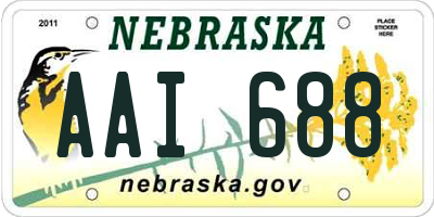 NE license plate AAI688