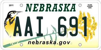 NE license plate AAI691