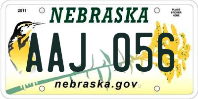 NE license plate AAJ056