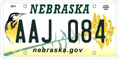 NE license plate AAJ084