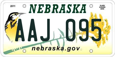 NE license plate AAJ095