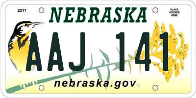 NE license plate AAJ141