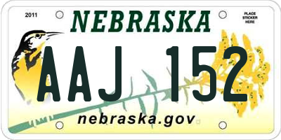 NE license plate AAJ152