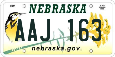 NE license plate AAJ163