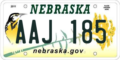 NE license plate AAJ185