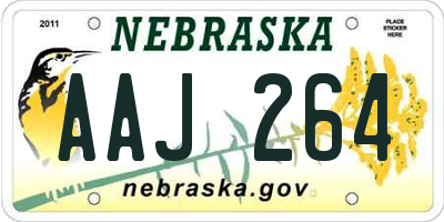 NE license plate AAJ264