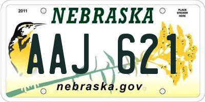 NE license plate AAJ621
