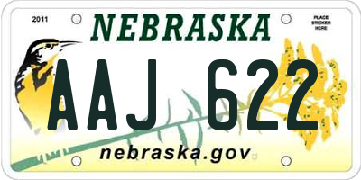 NE license plate AAJ622