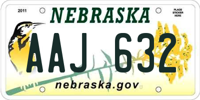 NE license plate AAJ632