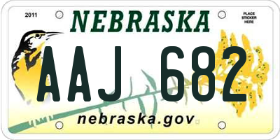NE license plate AAJ682