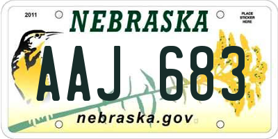 NE license plate AAJ683