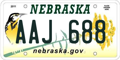 NE license plate AAJ688