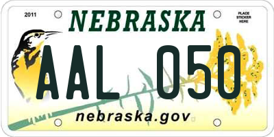 NE license plate AAL050