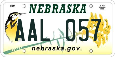 NE license plate AAL057