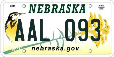 NE license plate AAL093