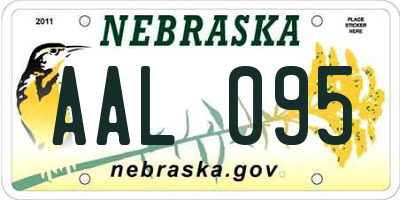 NE license plate AAL095