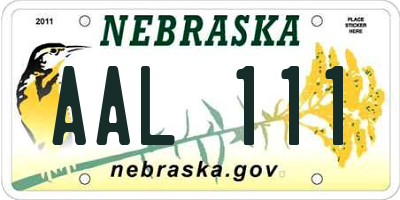 NE license plate AAL111