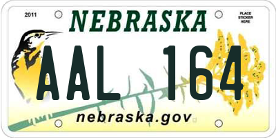 NE license plate AAL164