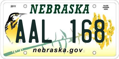 NE license plate AAL168