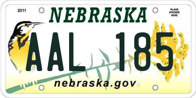 NE license plate AAL185