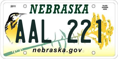 NE license plate AAL221
