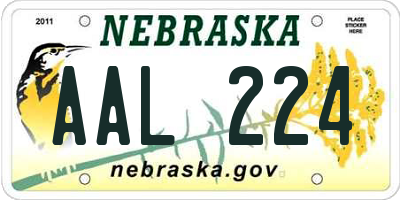 NE license plate AAL224