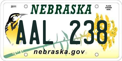 NE license plate AAL238