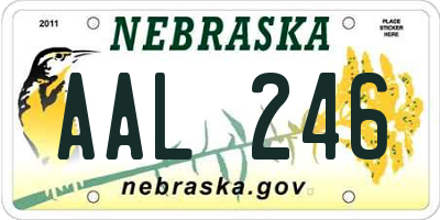 NE license plate AAL246