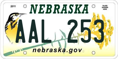 NE license plate AAL253