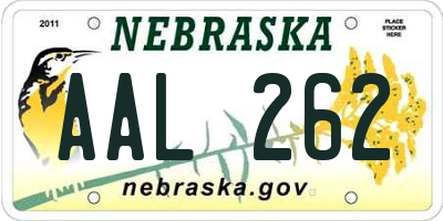 NE license plate AAL262