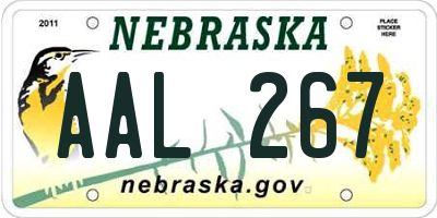 NE license plate AAL267