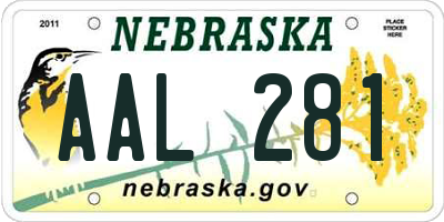 NE license plate AAL281