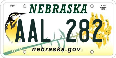 NE license plate AAL282