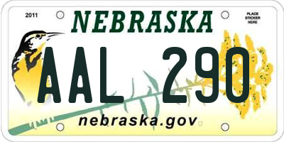 NE license plate AAL290