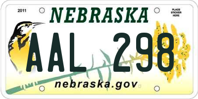 NE license plate AAL298