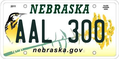 NE license plate AAL300