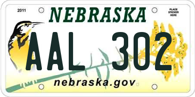 NE license plate AAL302