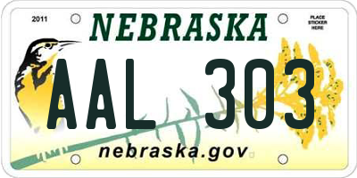 NE license plate AAL303