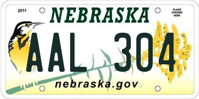 NE license plate AAL304