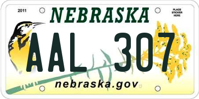 NE license plate AAL307