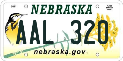 NE license plate AAL320