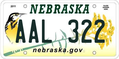 NE license plate AAL322