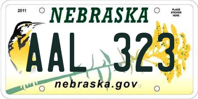 NE license plate AAL323