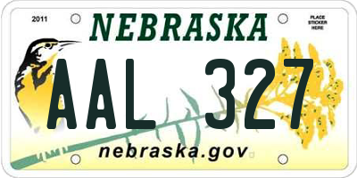 NE license plate AAL327