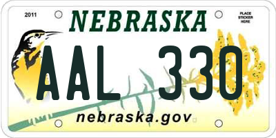 NE license plate AAL330