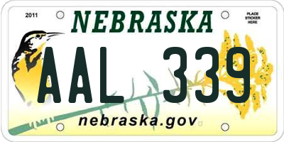 NE license plate AAL339