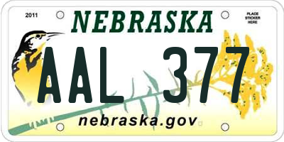 NE license plate AAL377