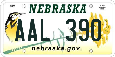 NE license plate AAL390