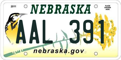 NE license plate AAL391