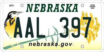 NE license plate AAL397